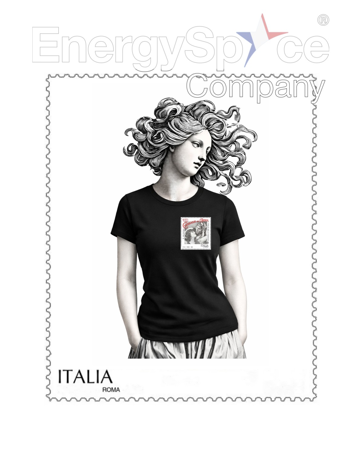EnergySpace Company Girl editorial mockup
